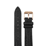 Elk Leather Watch Band 16mm – Black