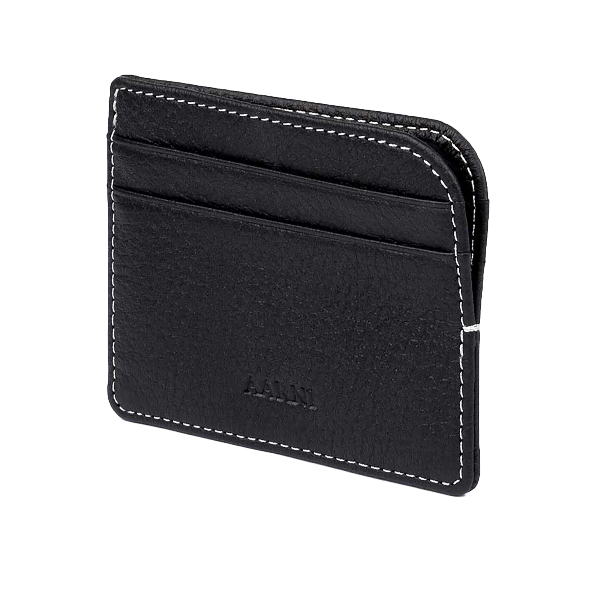 Elk Leather Card Holder – Black