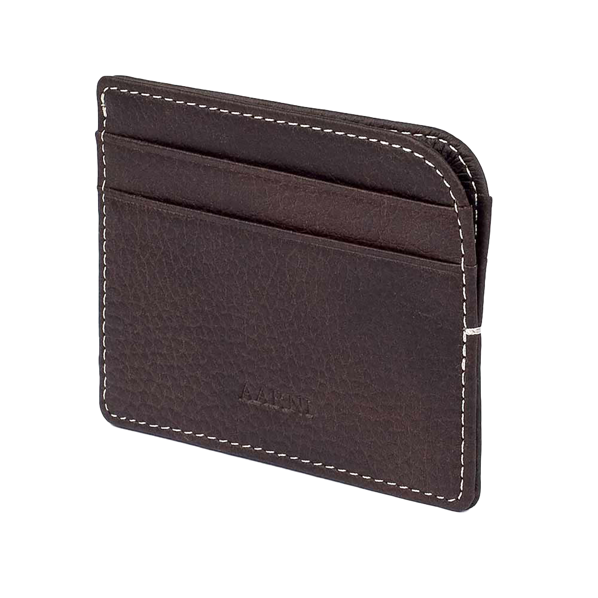 Elk Leather Card Holder – Dark Brown