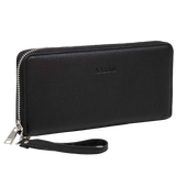 Elk Leather Clutch Wallet – Black