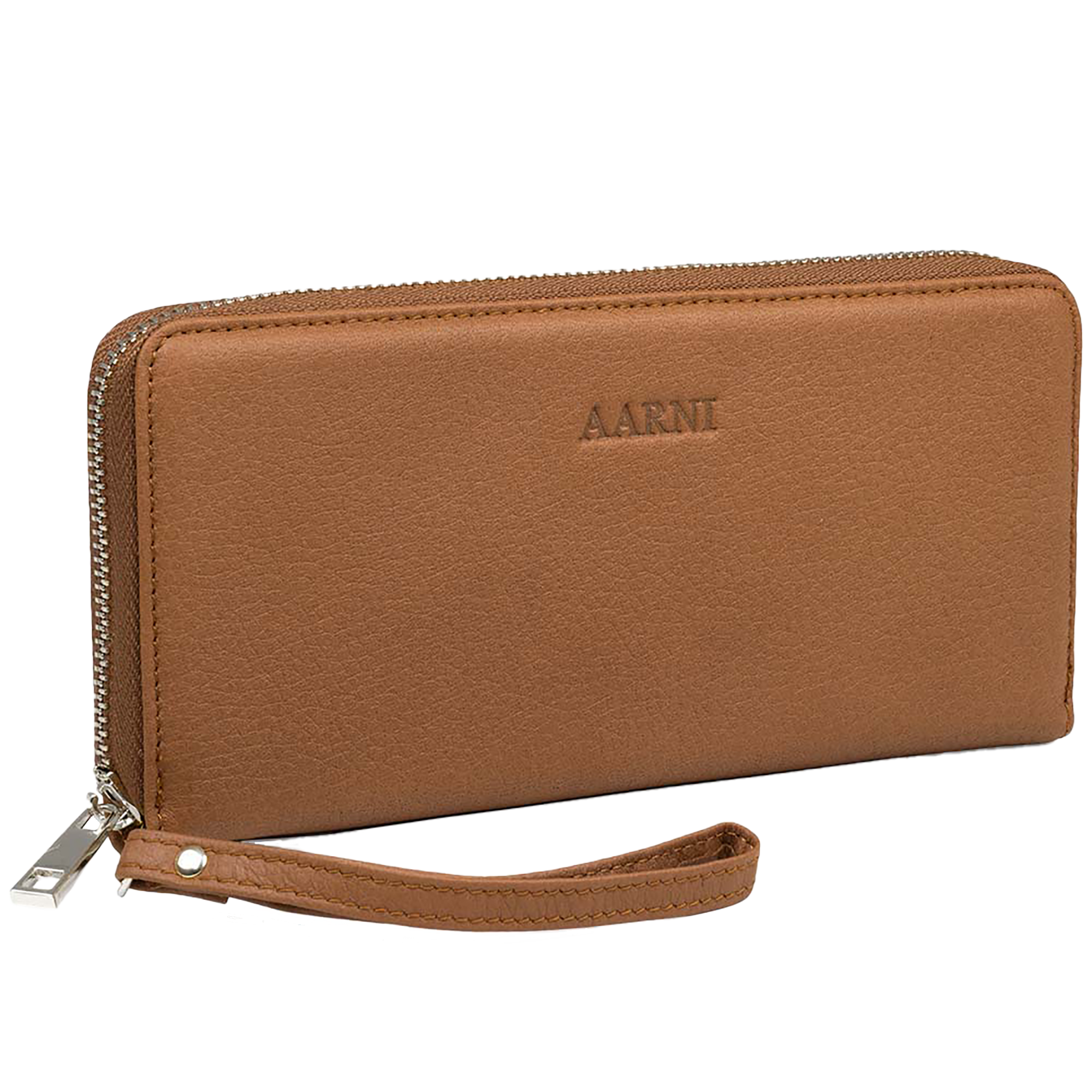 Elk Leather Clutch Wallet – Cognac