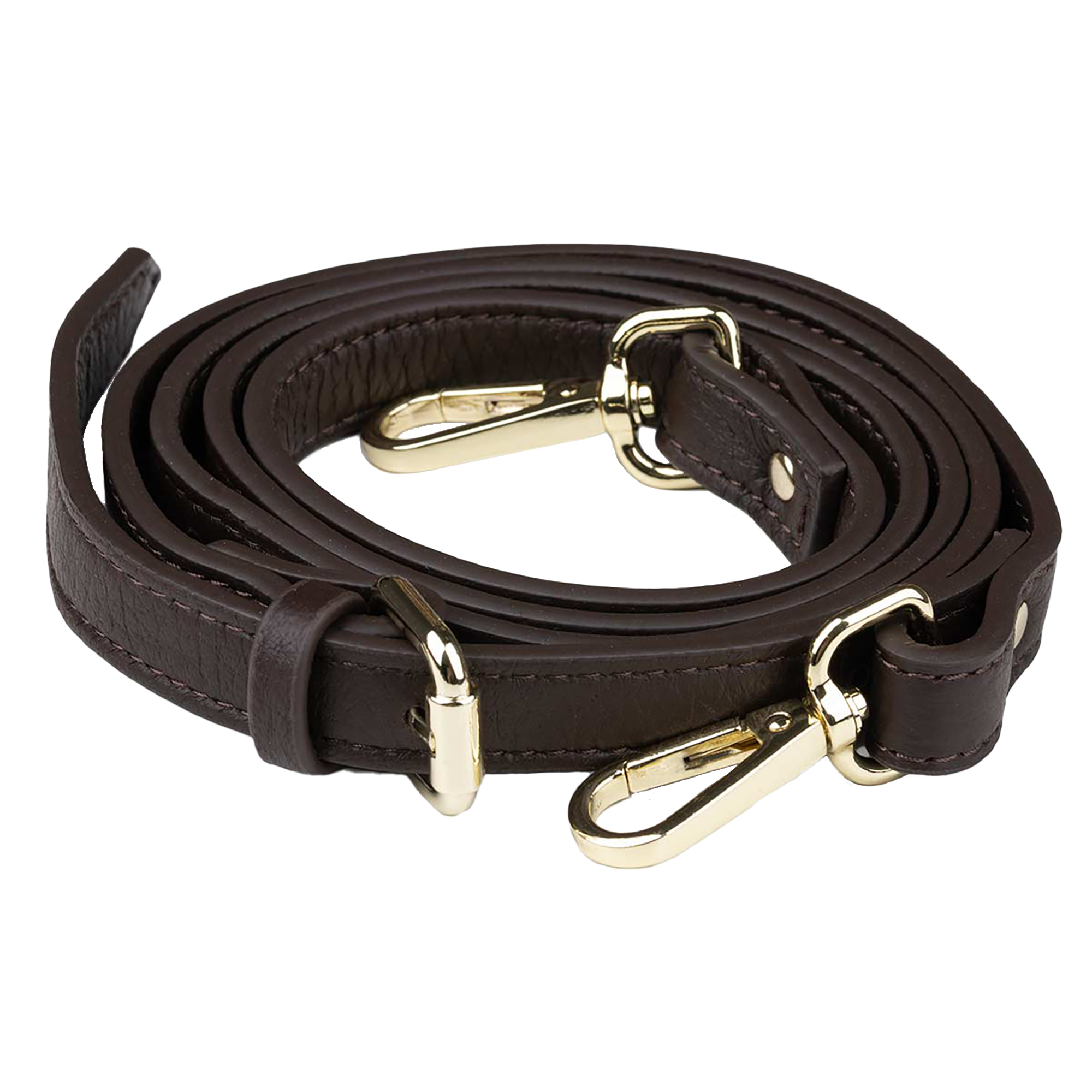 Elk Leather Shoulder Strap – Dark Brown