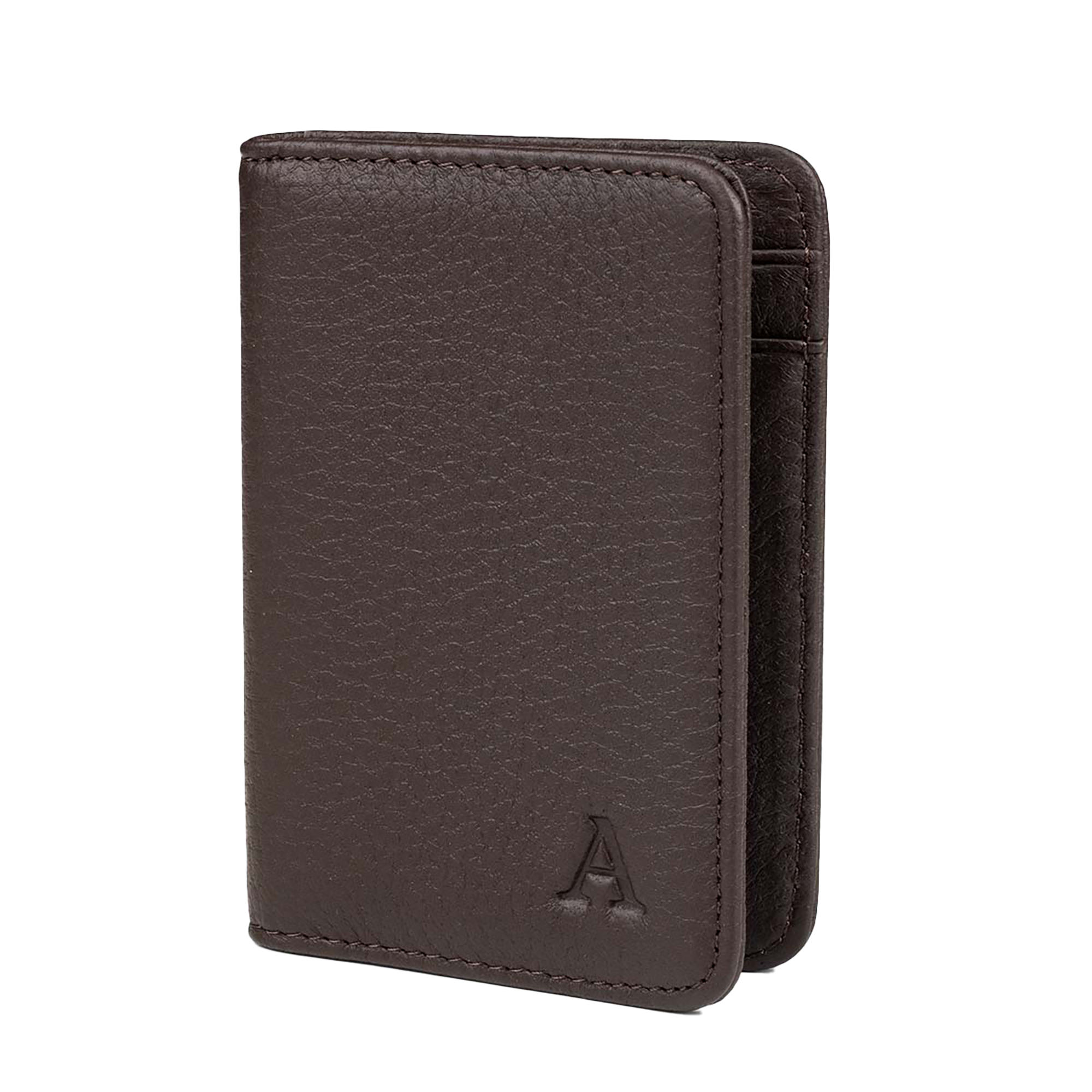 Elk Leather Wallet – Dark Brown