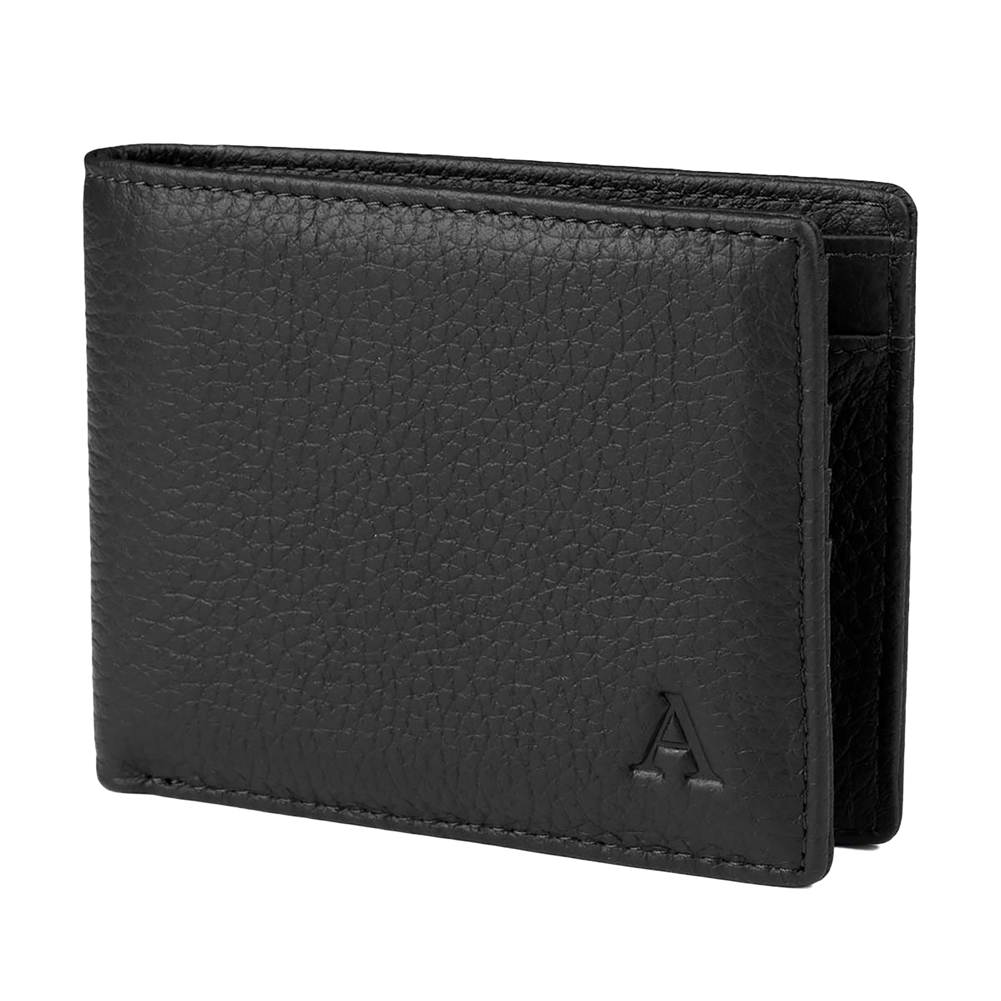 Elk Leather Wallet With Coin Pocket – Black
