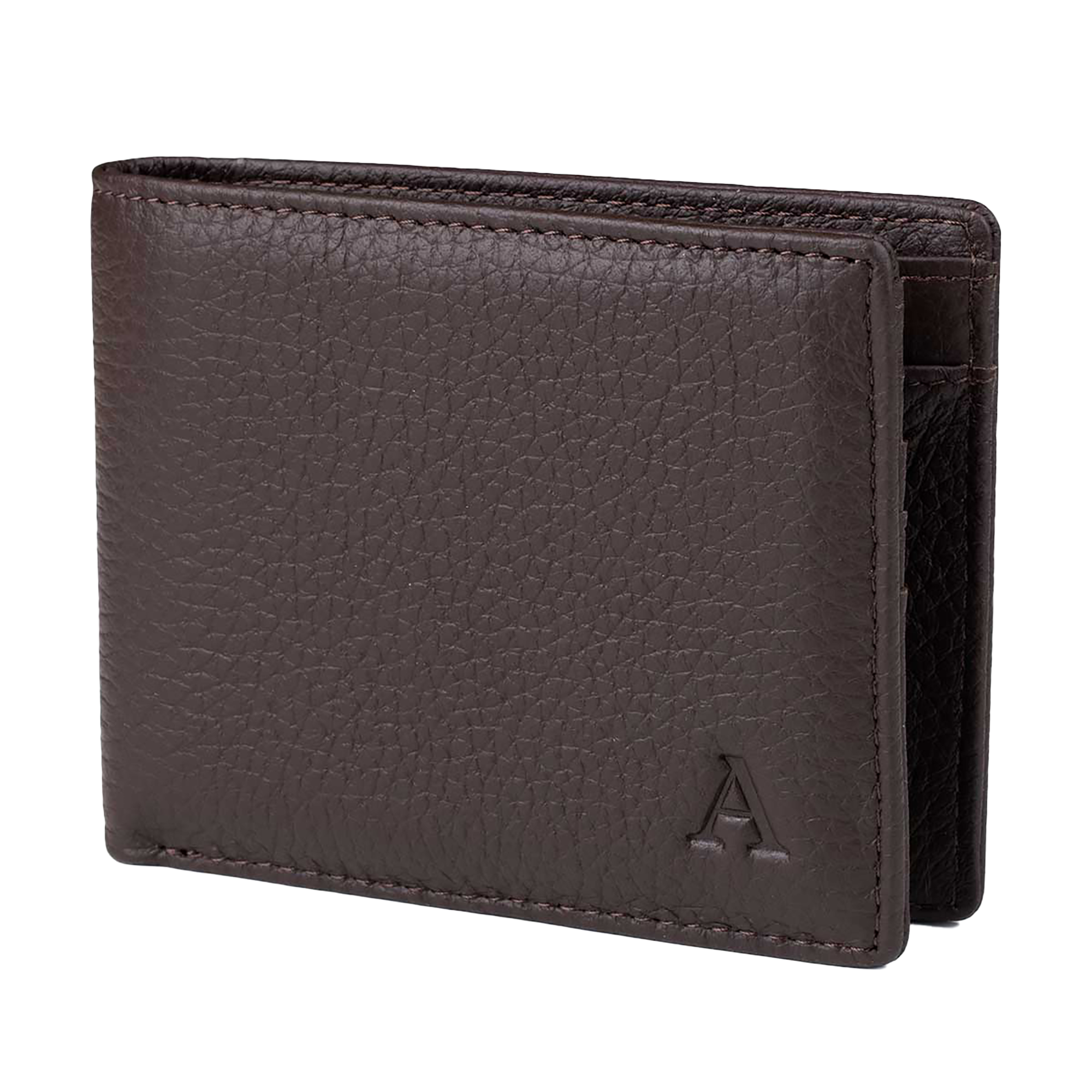 Elk Leather Wallet With Coin Pocket – Dark Brown